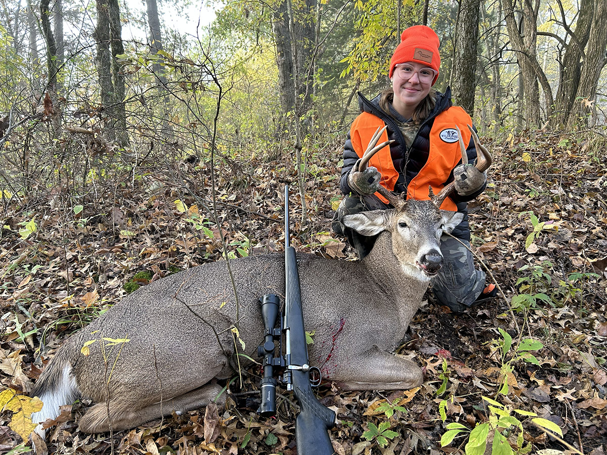 Young hunter with her first deer